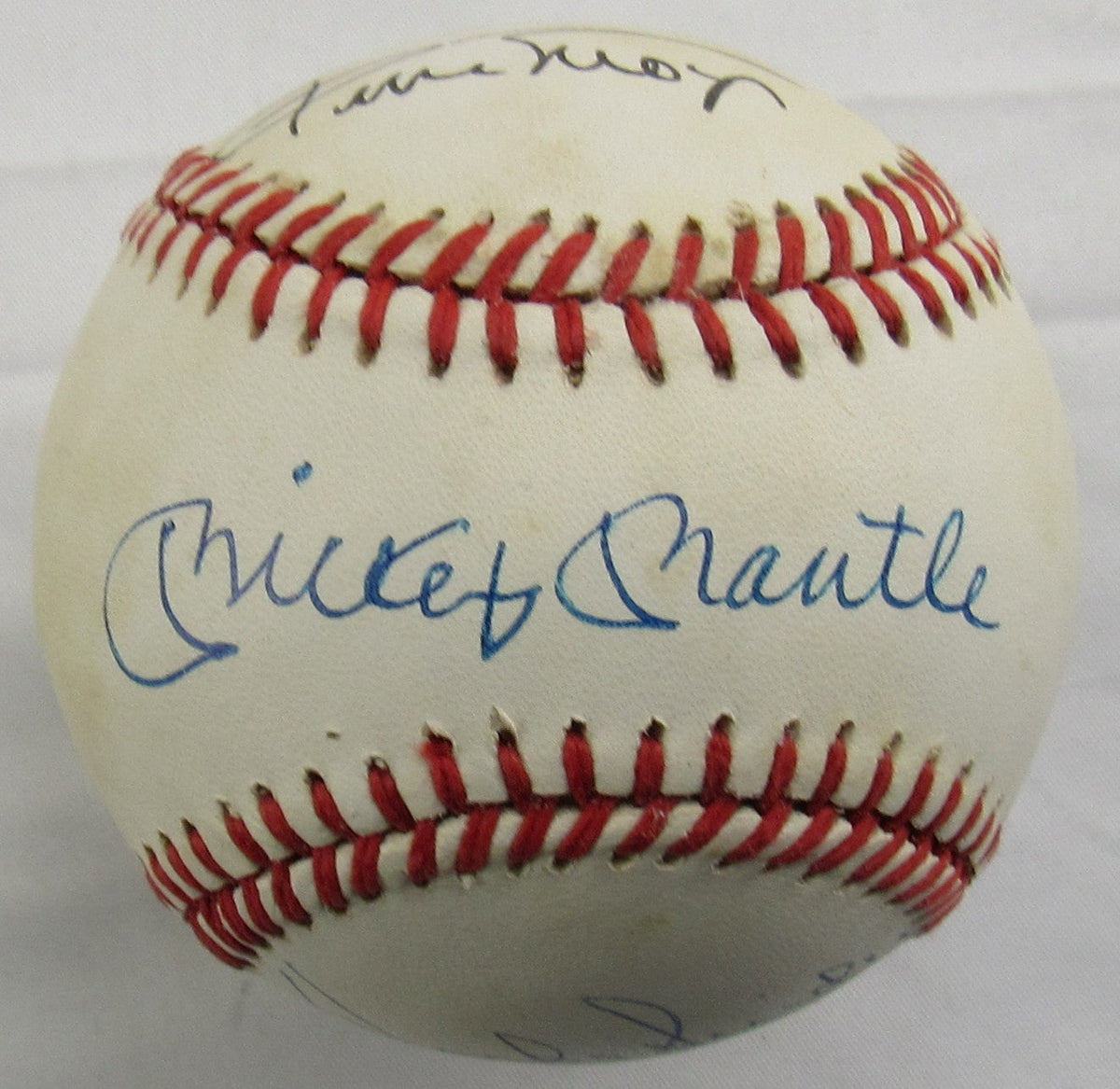 Mickey Mantle Willie Mays Duke Snider Signed Auto Rawlings Baseball JSA LOA ZZ85308