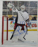 Henrik Lundqvist Signed Auto 8x10 Photo JSA CM07395