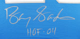 Lions Barry Sanders "HOF 04" Signed Blue Mitchell & Ness TB Jersey BAS Witnessed