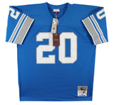 Lions Barry Sanders "HOF 04" Signed Blue Mitchell & Ness TB Jersey BAS Witnessed