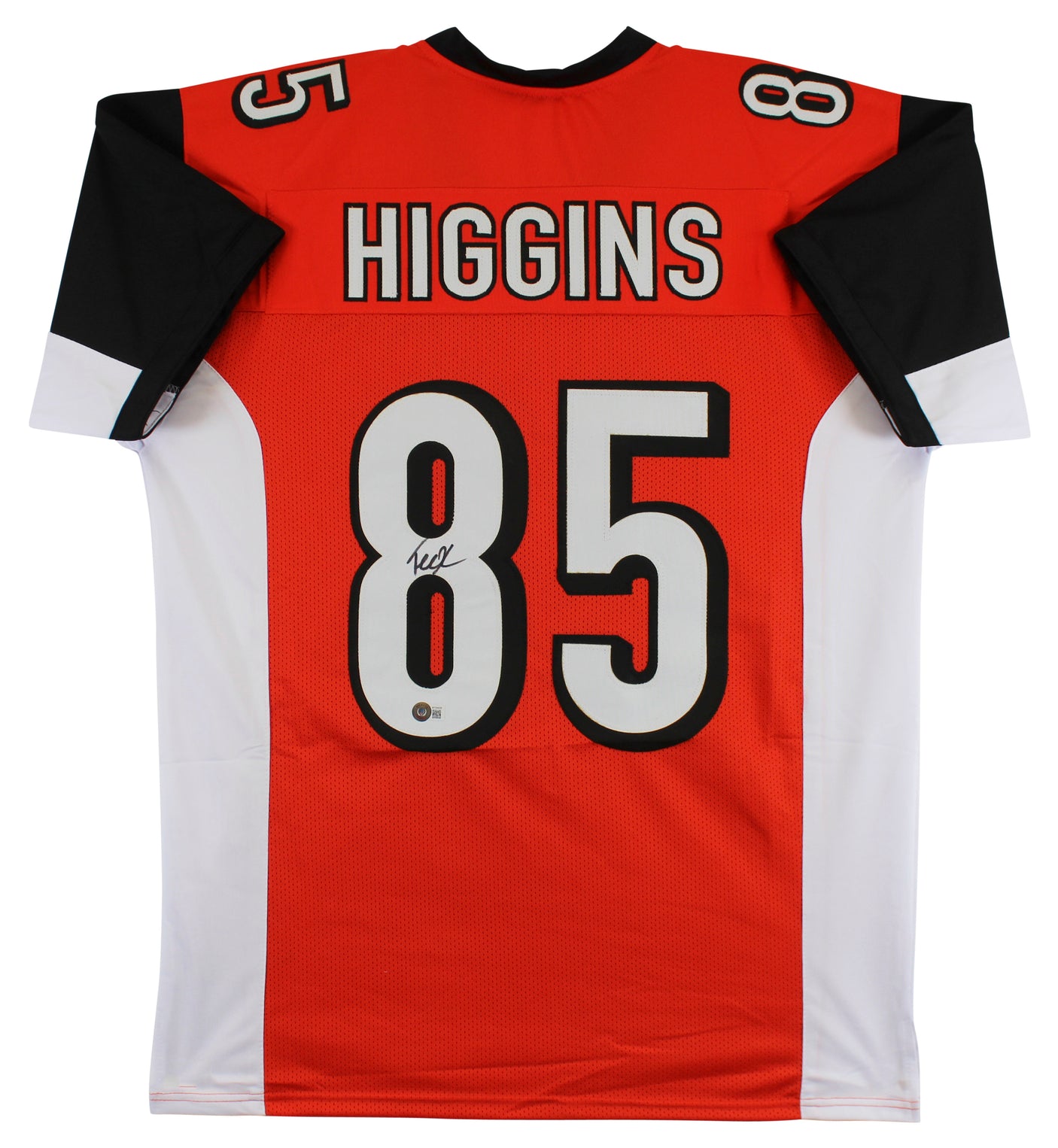 Tee Higgins Authentic Signed Orange Pro Style Jersey Autographed BAS Witnessed