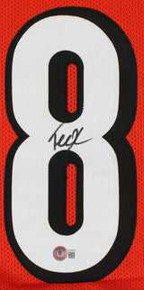 Tee Higgins Authentic Signed Orange Pro Style Jersey Autographed BAS Witnessed