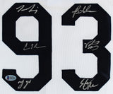 The Sandlot Cast (6) Guiry, Leopardi, York +3 Signed Framed Jersey BAS Witnessed