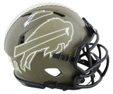 Bills Stefon Diggs Signed Salute To Service Speed Mini Helmet W/ Case BAS Wit