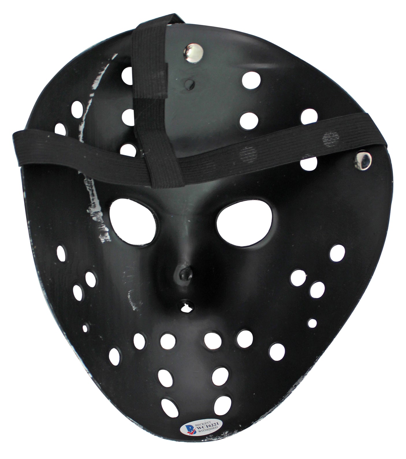Ari Lehman Friday The 13th "First F'n Jason" Signed Silver Jason Mask BAS Wit