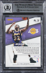 Lakers Magic Johnson Signed 2014 Panini Prizm Rep #16 Card Auto 10! BAS Slabbed