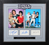 Three's Company Ritter, Sommers & Dewitt Signed Framed Display BAS #AD04918