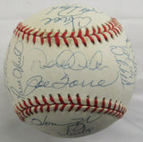 1998 World Series Yankees Signed Auto Rawlings Baseball Derek Jeter Joe Torre Mariano Rivera Tim Raines +22 JSA LOA YY51965