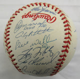 1998 World Series Yankees Signed Auto Rawlings Baseball Derek Jeter Joe Torre Mariano Rivera Tim Raines +22 JSA LOA YY51965