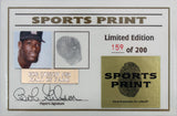 Cardinals Bob Gibson Signed Thumbprint Baseball LE #'d/200 w/ Display Case BAS