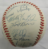 1998 World Series Yankees Signed Auto Rawlings Baseball Derek Jeter Joe Torre Mariano Rivera Tim Raines +22 JSA LOA YY51965