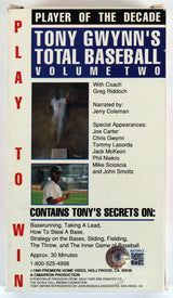 Padres Tony Gwynn Signed Play To Win Total Baseball Volume 2 VHS Tape BAS