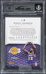 Magic Johnson Signed 2016 Limited Decade Dom #6 #1/10 Card Auto 10! BAS Slabbed