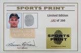 Twins Harmon Killebrew Signed Thumbprint Baseball LE #'d/200 w/ Display Case BAS