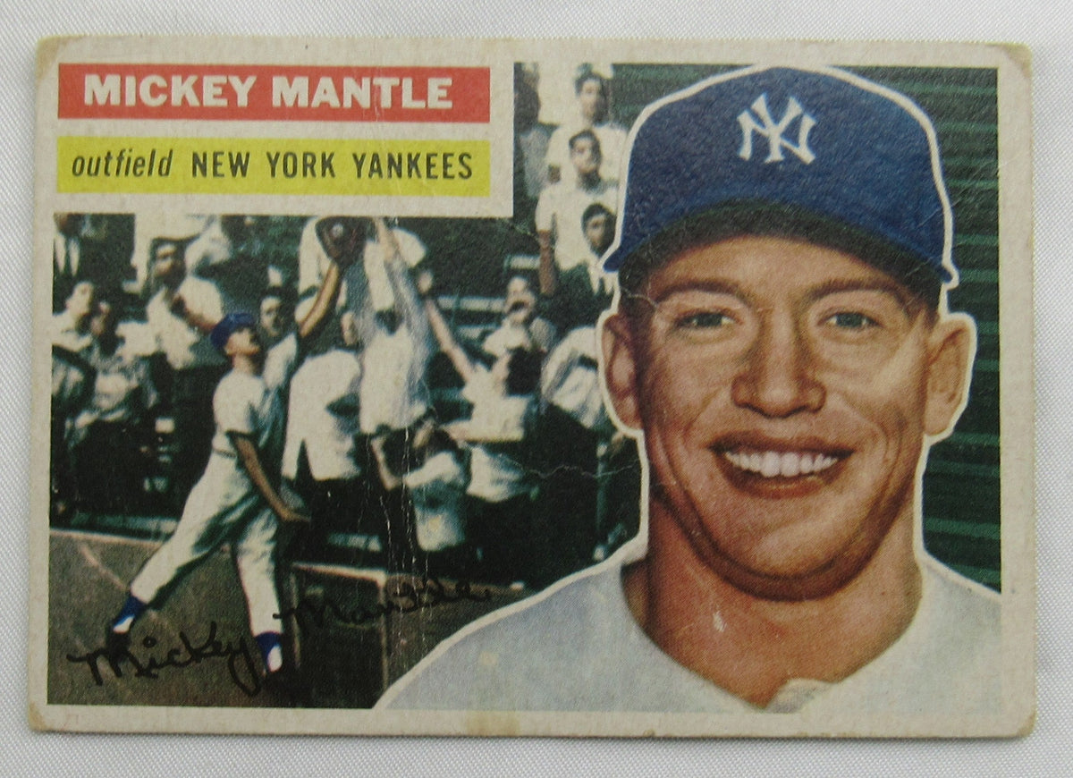 1956 Topps Mickey Mantle Baseball Card #135 - Low Grade Copy