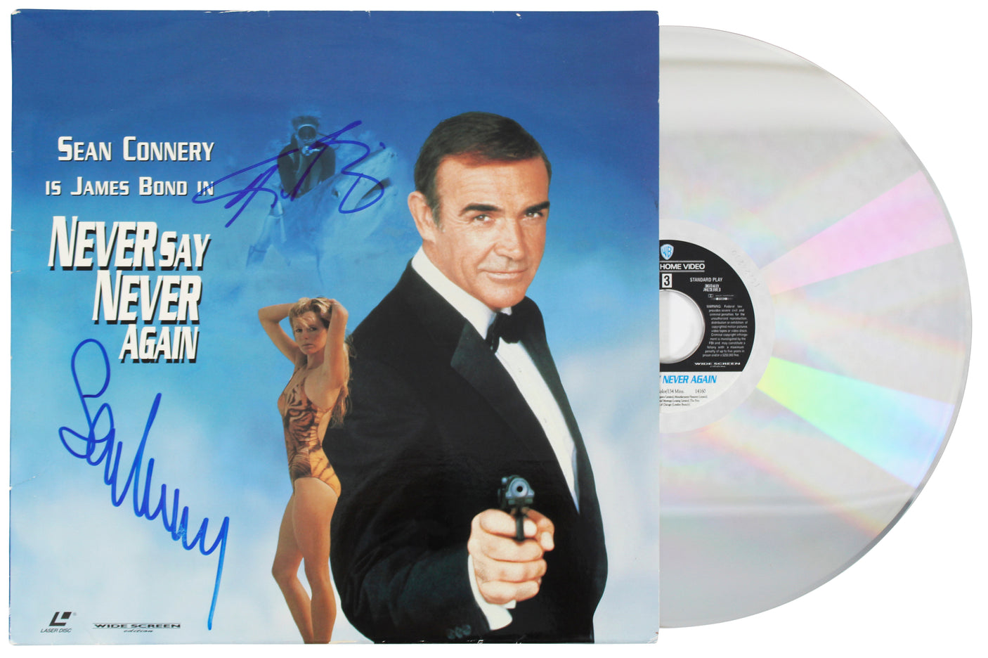 Sean Connery & Kim Basinger James Bond 007 Signed Laserdisc Cover W/Disk BAS