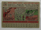 1956 Topps Mickey Mantle Baseball Card #135 - Low Grade Copy