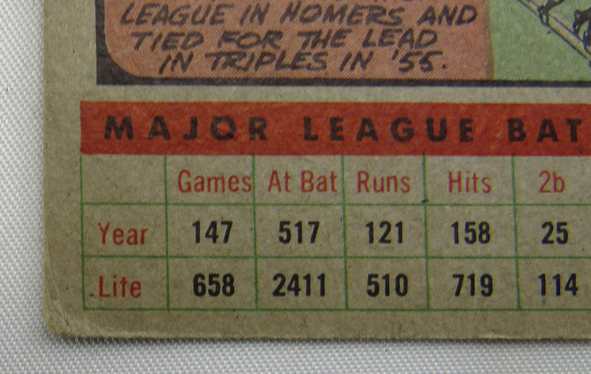 1956 Topps Mickey Mantle Baseball Card #135 - Low Grade Copy