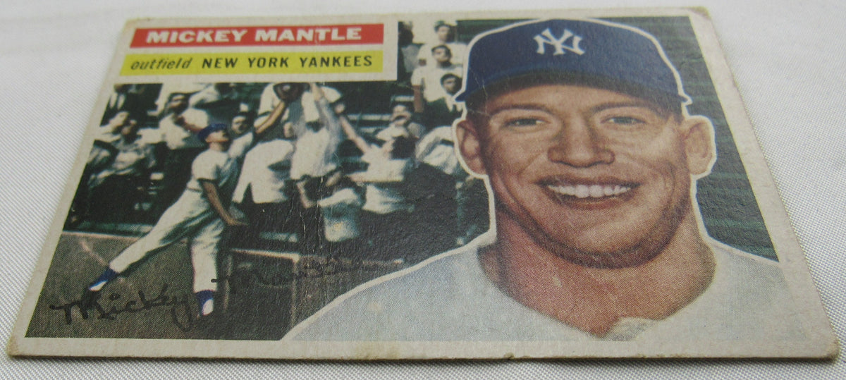 1956 Topps Mickey Mantle Baseball Card #135 - Low Grade Copy
