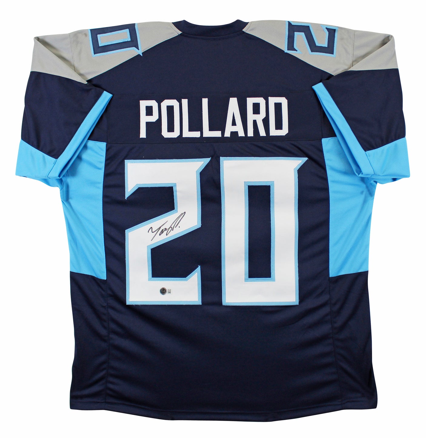 Tony Pollard Authentic Signed Navy Pro Style Jersey Autographed BAS Witnessed