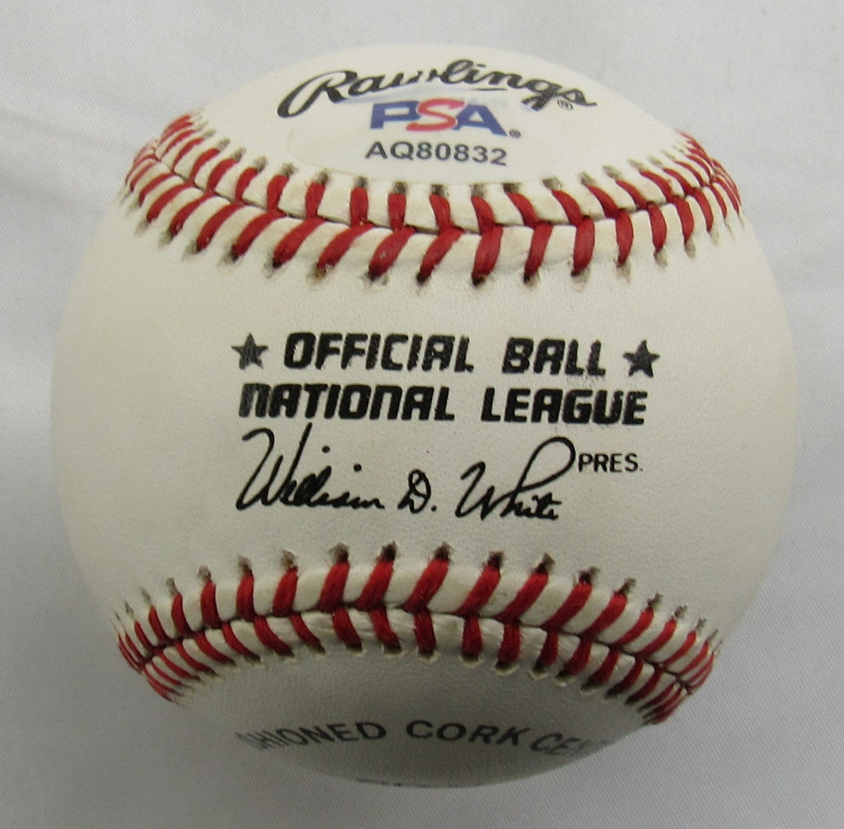 Hank Aaron Signed Auto Rawlings Baseball PSA AQ80832