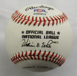 Hank Aaron Signed Auto Rawlings Baseball PSA AQ80832