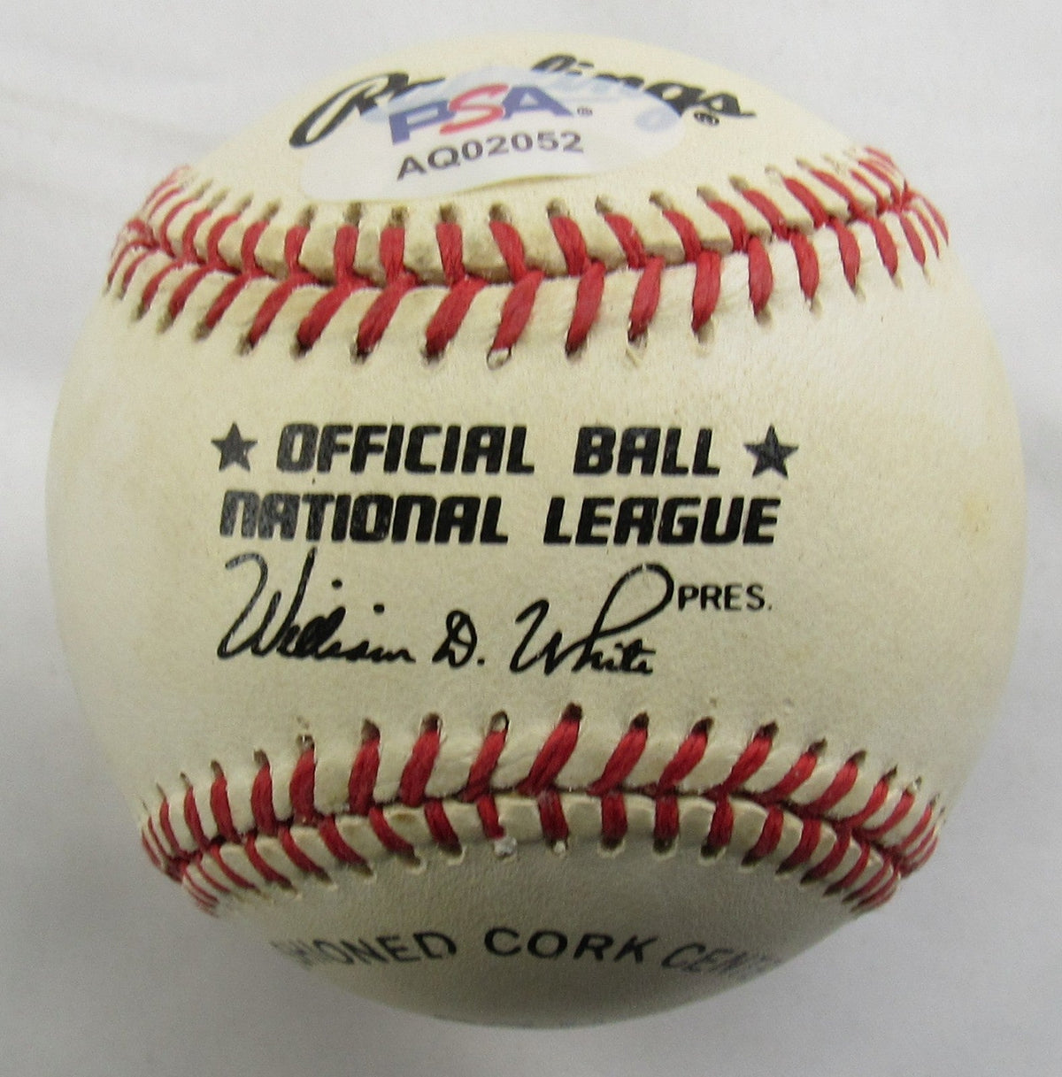 Hank Aaron Signed Auto Rawlings Baseball PSA AQ02052