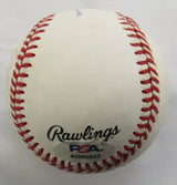 Hank Aaron Signed Auto Rawlings Baseball PSA AQ80833