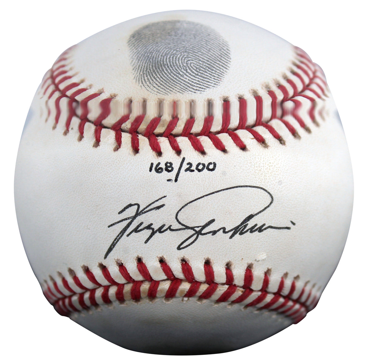 Cubs Fergie Jenkins Signed Thumbprint Baseball LE #'d/200 w/ Display Case BAS