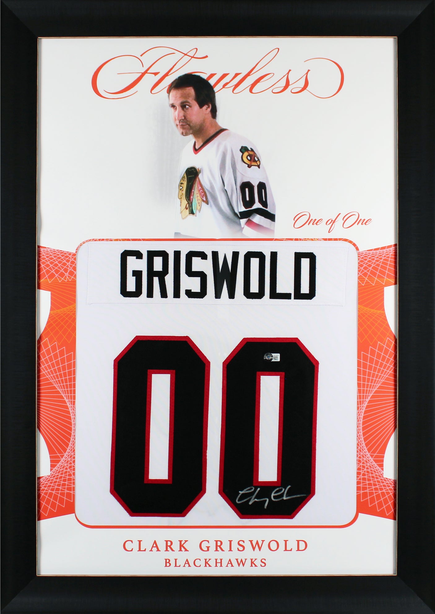 Chevy Chase Christmas Vacation Signed One of One Jersey Framed Display BAS Wit
