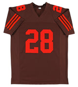 Jeremiah Owusu-Koramoah Authentic Signed Brown Pro Style Jersey BAS Witnessed