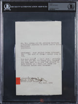 Frank Lloyd Wright Authentic Signed 5.15x8.6 1950 Letter BAS Slabbed