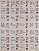 Athletics 15.25x19.5 Uncut Trading Card Sheet Un-signed