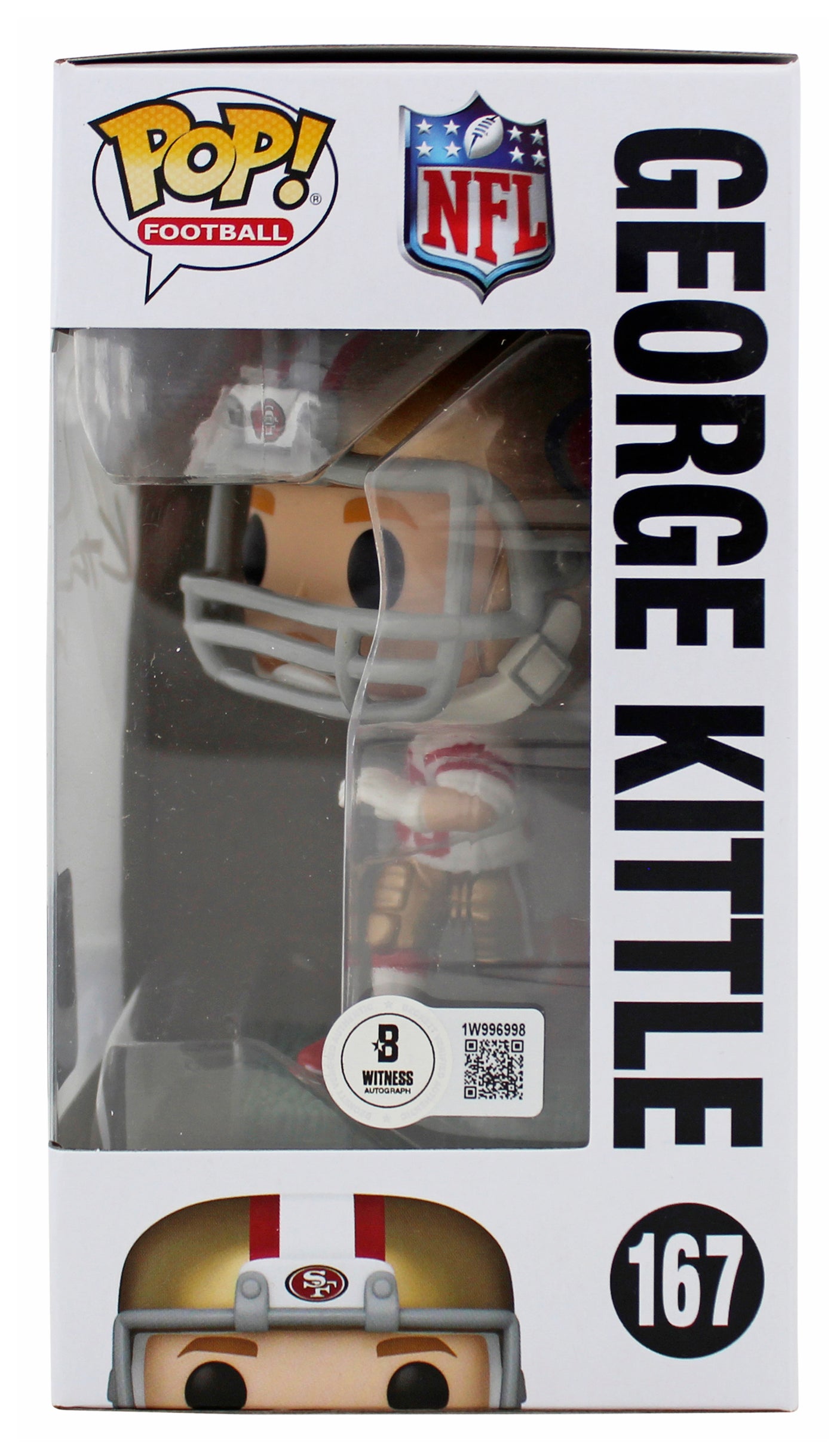 49ers George Kittle Authentic Signed #167 Funko Pop Vinyl Figure BAS Witnessed