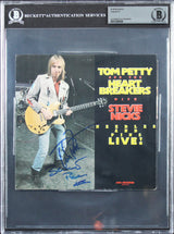 Tom Petty Authentic Signed Needles And Pins Live! 45RPM Album Cover BAS Slabbed