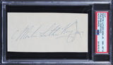 Martin Luther King Jr. Authentic Signed 2.5x5 Cut Signature Auto 8 PSA Slabbed