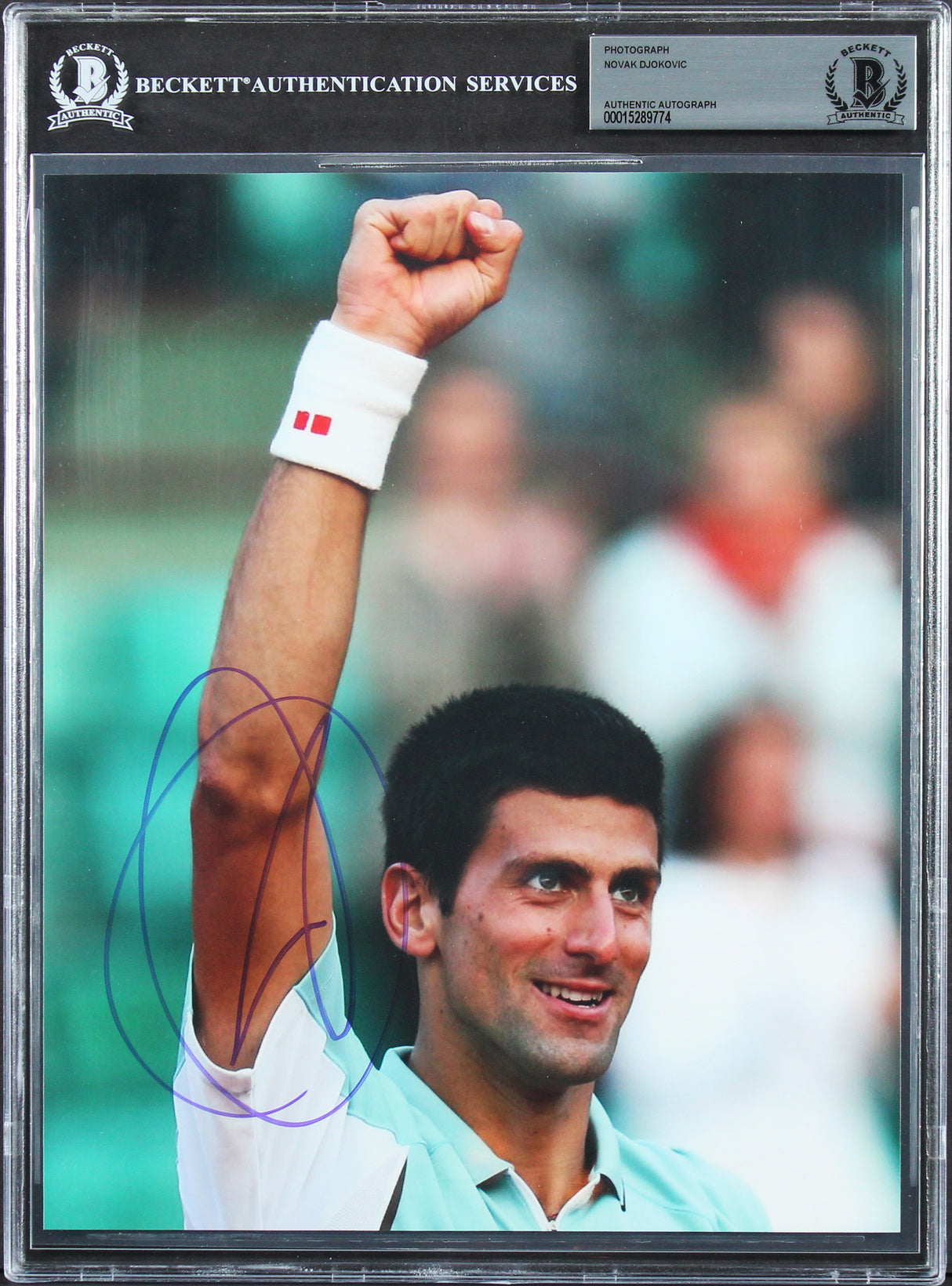 Novak Djokovic Authentic Signed 8x10 Vertical Photo Autographed BAS Slabbed
