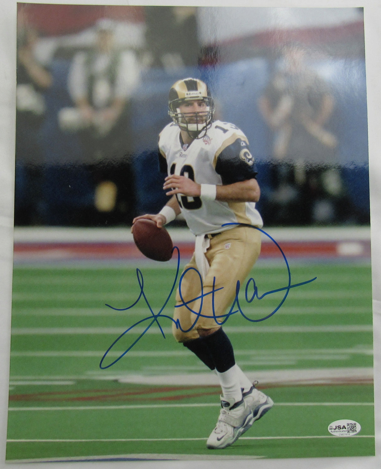 Kurt Warner Signed Auto 11x14 Photo JSA CM07414