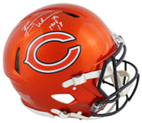 Bears Brian Urlacher "HOF 18" Signed Flash Full Size Speed Proline Helmet BAS W