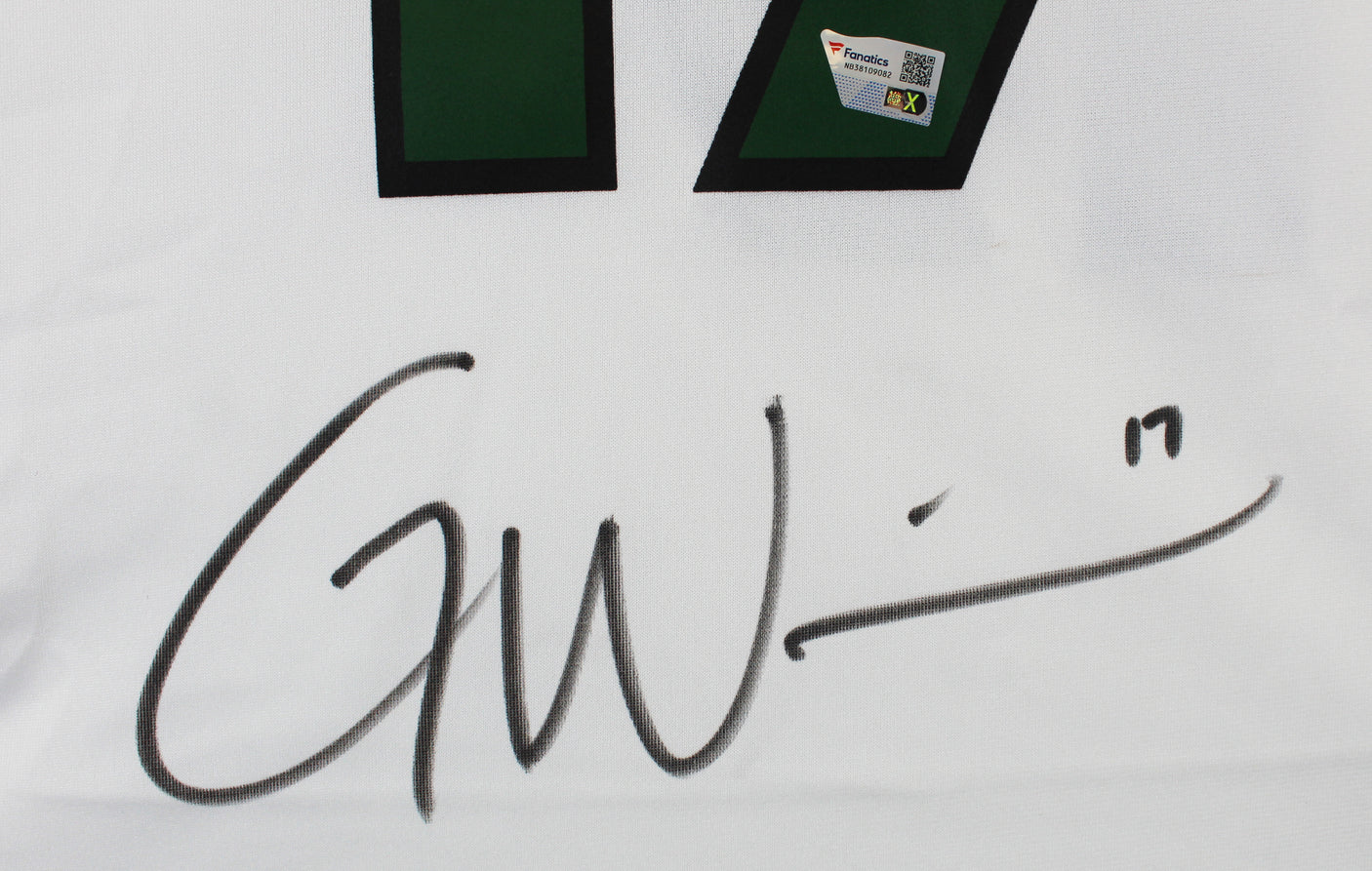 Jets Garrett Wilson Authentic Signed White Nike Game Jersey Autographed Fanatics