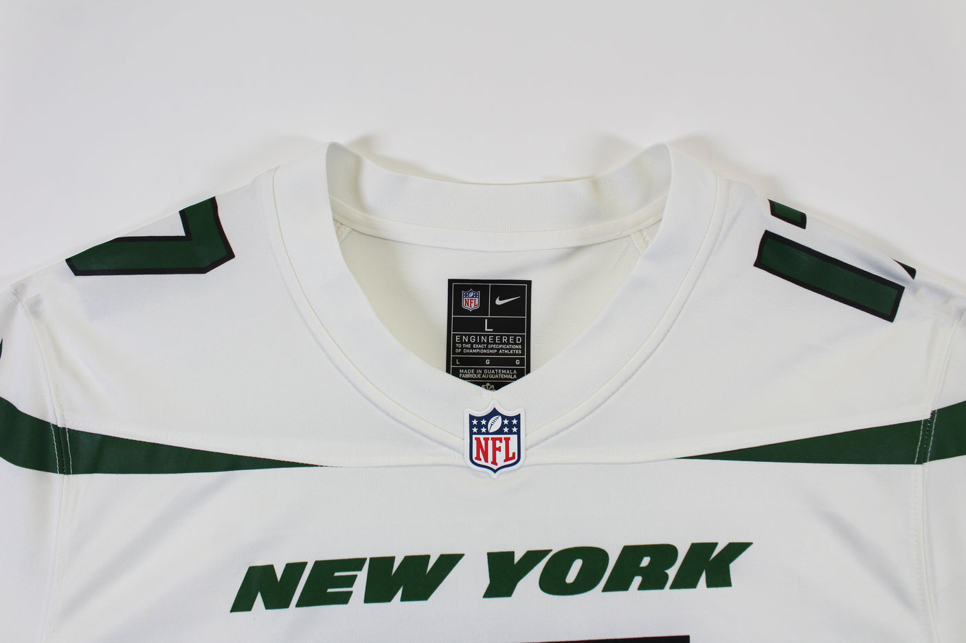 Jets Garrett Wilson Authentic Signed White Nike Game Jersey Autographed Fanatics