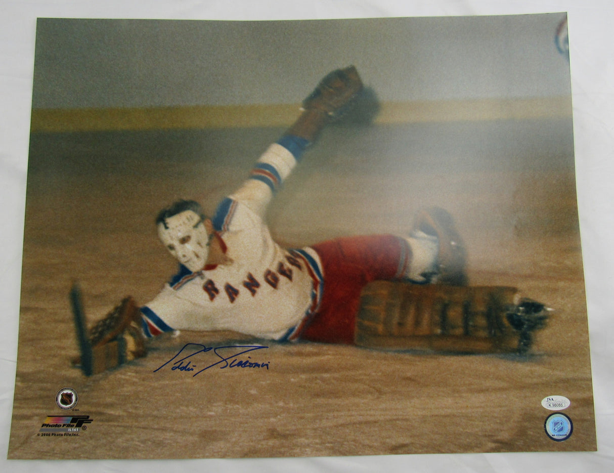 Eddie Giacomin Signed Auto 16x20 Photo JSA K98085