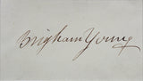 Brigham Young Authentic Signed & Framed 2x3.65 Cut Signature BAS #AD40972