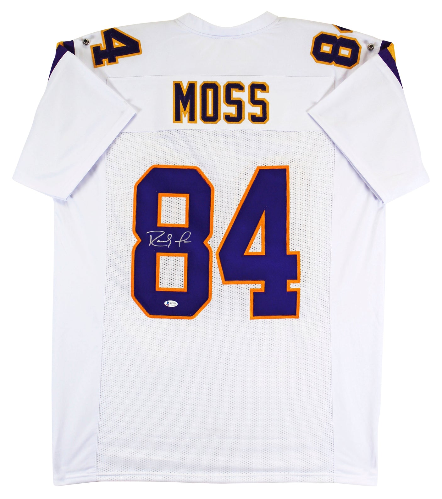 Randy Moss Authentic Signed White Pro Style Jersey Autographed BAS Witnessed