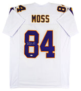Randy Moss Authentic Signed White Pro Style Jersey Autographed BAS Witnessed