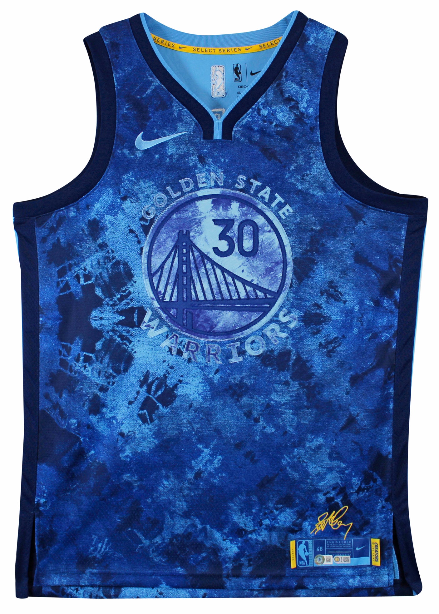 Stephen Curry Signed Blue Creators in The Paint Nike Jersey BAS Wit #1W134356