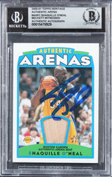 Shaquille O'Neal Signed 2000 Topps Heritage Arena #AAR1 Card Auto 10! BAS Slab 1