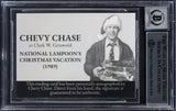 Chevy Chase Christmas Vacation "Suck" Signed Trading Card Auto 10! BAS Slabbed