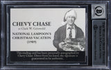 Chevy Chase Christmas Vacation "Suck" Signed Trading Card Auto 10! BAS Slabbed