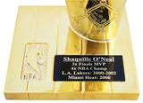 Lakers Shaquille O'Neal Signed 12" Replica Larry O'Brien Trophy BAS Witnessed